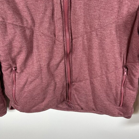 THREE DOTS Jacket Sweatshirt Red Full Zip Quilted Pockets Women’s Size Medium - Picture 4 of 8